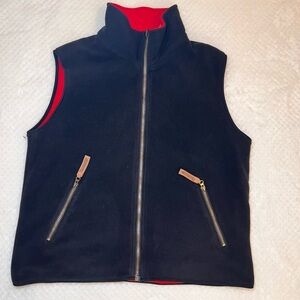Pendleton Black & Red Fleece Vest with Zippered Pocket